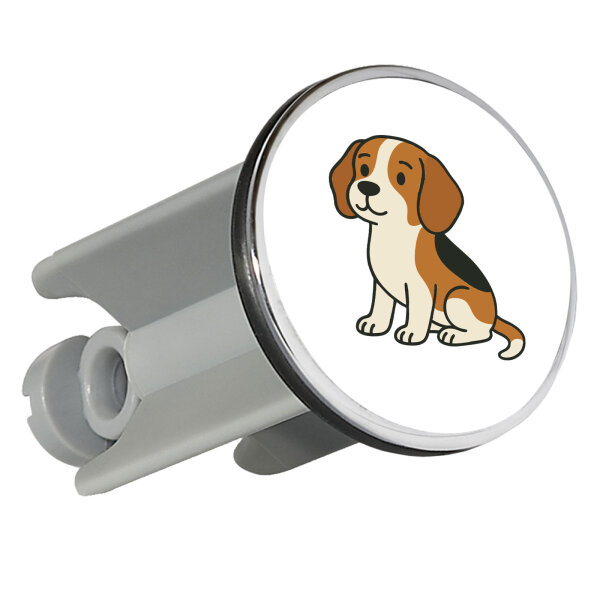 Waschbeckenstöpsel Beagle Comic Beagie 4cm Abflussstopfen