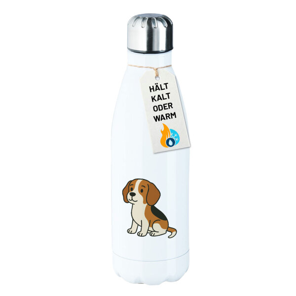 Edelstahl-Trinkflasche Beagle Comic Beagie 500ml Wasserflasche
