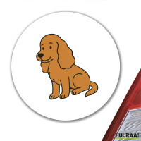Aufkleber Cocker Spaniel Comic Cockie 10cm rund