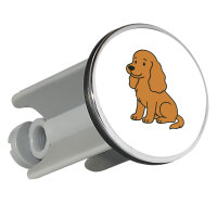 Waschbeckenstöpsel Cocker Spaniel Comic Cockie 4cm...