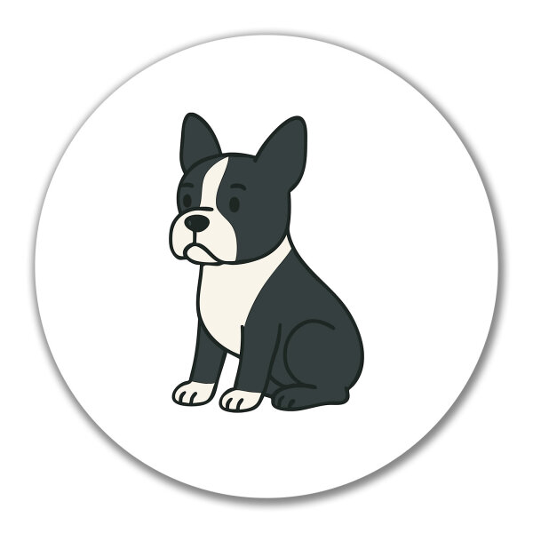 Aufkleber Boston Terrier Comic Bostonie 10cm Sticker