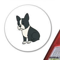 Aufkleber Boston Terrier Comic Bostonie 10cm Sticker