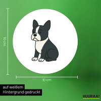 Aufkleber Boston Terrier Comic Bostonie 10cm Sticker