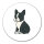 Aufkleber Boston Terrier Comic Bostonie 10cm Sticker