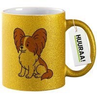 Glitzertasse Papillon Comic Papi 330ml