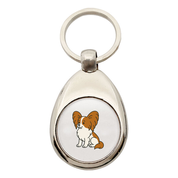 Schlüsselanhänger Papillon Comic Papi