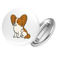 Button Papillon Comic Papi rund