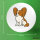 Button Papillon Comic Papi rund
