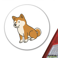 Aufkleber Akita Inu Comic Akita 10cm rund