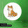 Aufkleber Akita Inu Comic Akita 10cm rund