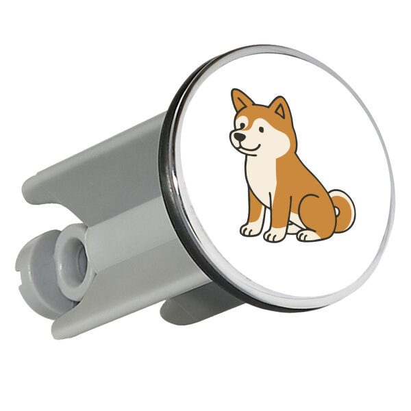 Waschbeckenstöpsel Akita Inu Comic Akita 4cm Abflussstopfen