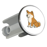 Waschbeckenstöpsel Akita Inu Comic Akita 4cm...