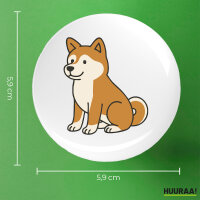 Button Akita Inu Comic Akita