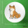 Button Akita Inu Comic Akita rund