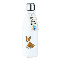 Edelstahl-Trinkflasche Basenji Comic Basi 500ml...