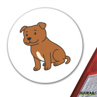 Aufkleber Staffordshire Bullterrier Comic Staffi 10cm...