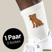 Unisex Socken Staffordshire Bullterrier Comic Staffi Baumwolle