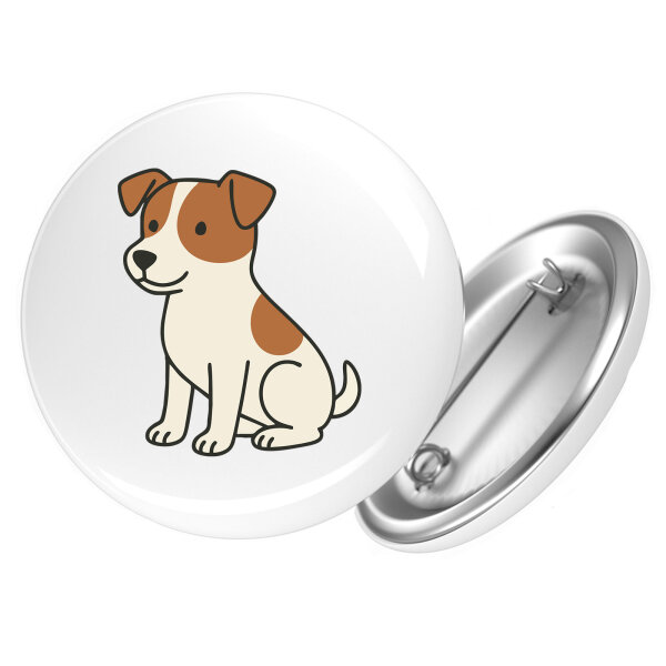 Button Jack Russell Terrier Comic Jacky
