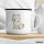Emaille Tasse West Highland White Terrier Comic Westie 300ml Vintage Emaille Becher