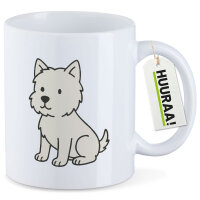 Kaffeetasse West Highland White Terrier Comic Westie 330ml