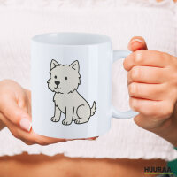 Kaffeetasse West Highland White Terrier Comic Westie 330ml