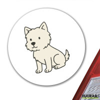 Aufkleber West Highland White Terrier Comic Westie 10cm...