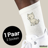 Unisex Socken West Highland White Terrier Comic Westie...