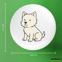 Button West Highland White Terrier Comic Westie