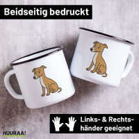 Emaille Tasse Whippet Comic Whippi 300ml Vintage Emaille...