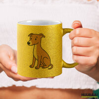 Glitzertasse Whippet Comic Whippi 330ml