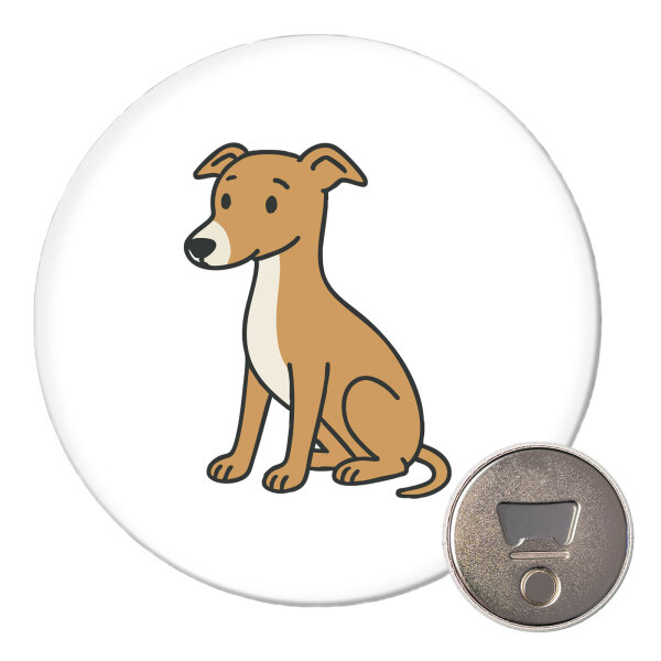 Magnet Whippet Comic Whippi 59mm Kühlschrankmagnet