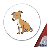 Aufkleber Whippet Comic Whippi 10cm Sticker