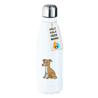 Edelstahl-Trinkflasche Whippet Comic Whippi 500ml...