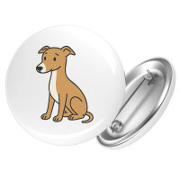 Button Whippet Comic Whippi rund