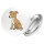 Button Whippet Comic Whippi rund