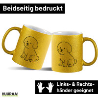 Glitzertasse Bichon Frisé Comic Bichie 330ml