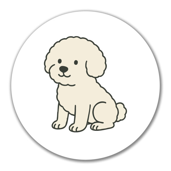 Aufkleber Bichon Frisé Comic Bichie 10cm Sticker