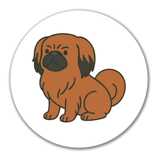 Aufkleber Pekingese Comic Peki 10cm Sticker