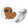 Button Pekingese Comic Peki rund