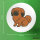 Button Pekingese Comic Peki rund