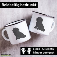 Emaille Tasse Neufundländer Comic Neufi 300ml...