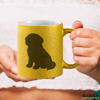 Glitzertasse Neufundländer Comic Neufi 330ml