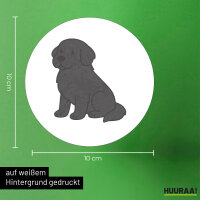 Aufkleber Neufundländer Comic Neufi 10cm Sticker