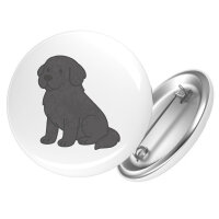 Button Neufundländer Comic Neufi rund