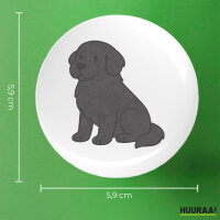 Button Neufundländer Comic Neufi