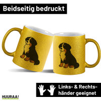 Glitzertasse Berner Sennenhund Comic Berner 330ml