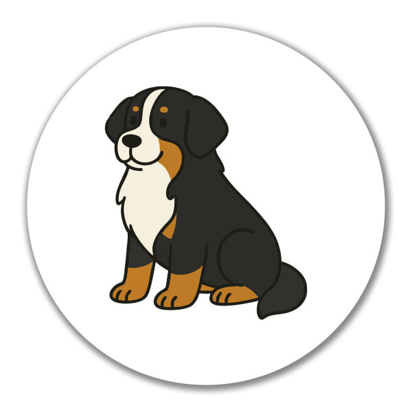 Aufkleber Berner Sennenhund Comic Berner 10cm Sticker
