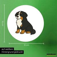 Aufkleber Berner Sennenhund Comic Berner 10cm Sticker