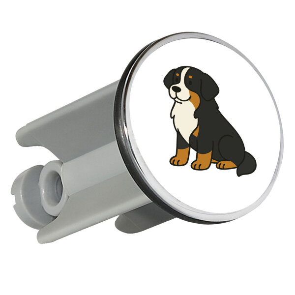 Waschbeckenstöpsel Berner Sennenhund Comic Berner 4cm Abflussstopfen