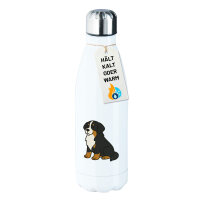 Edelstahl-Trinkflasche Berner Sennenhund Comic Berner...